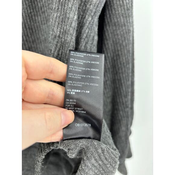 Free People Sweater Womens Small Main Squeeze Hacci Pullover Gray Oversized Knit - Picture 5 of 6